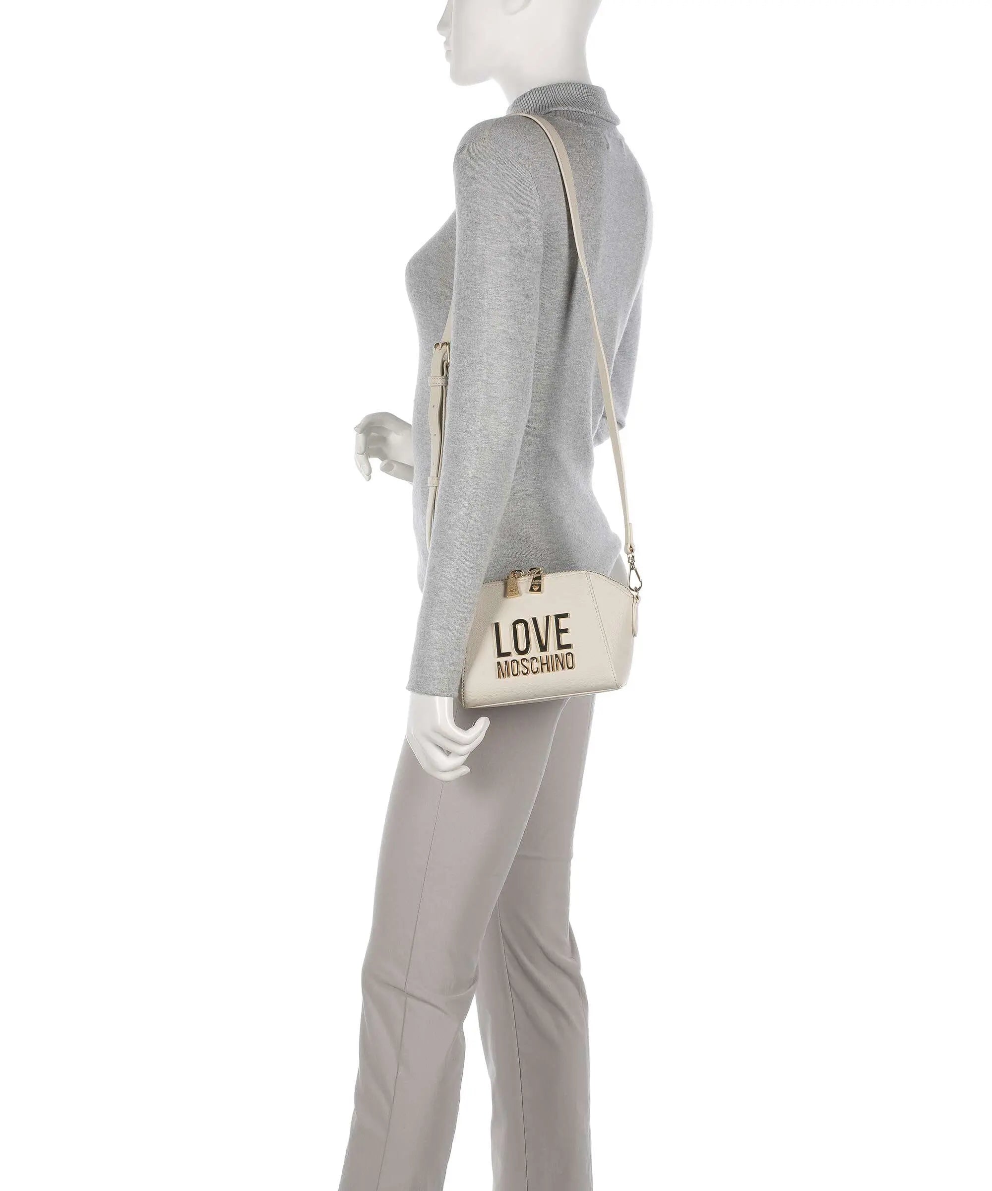 LOVE MOSCHINO Love Lettering Crossbody bag synthetic ivory