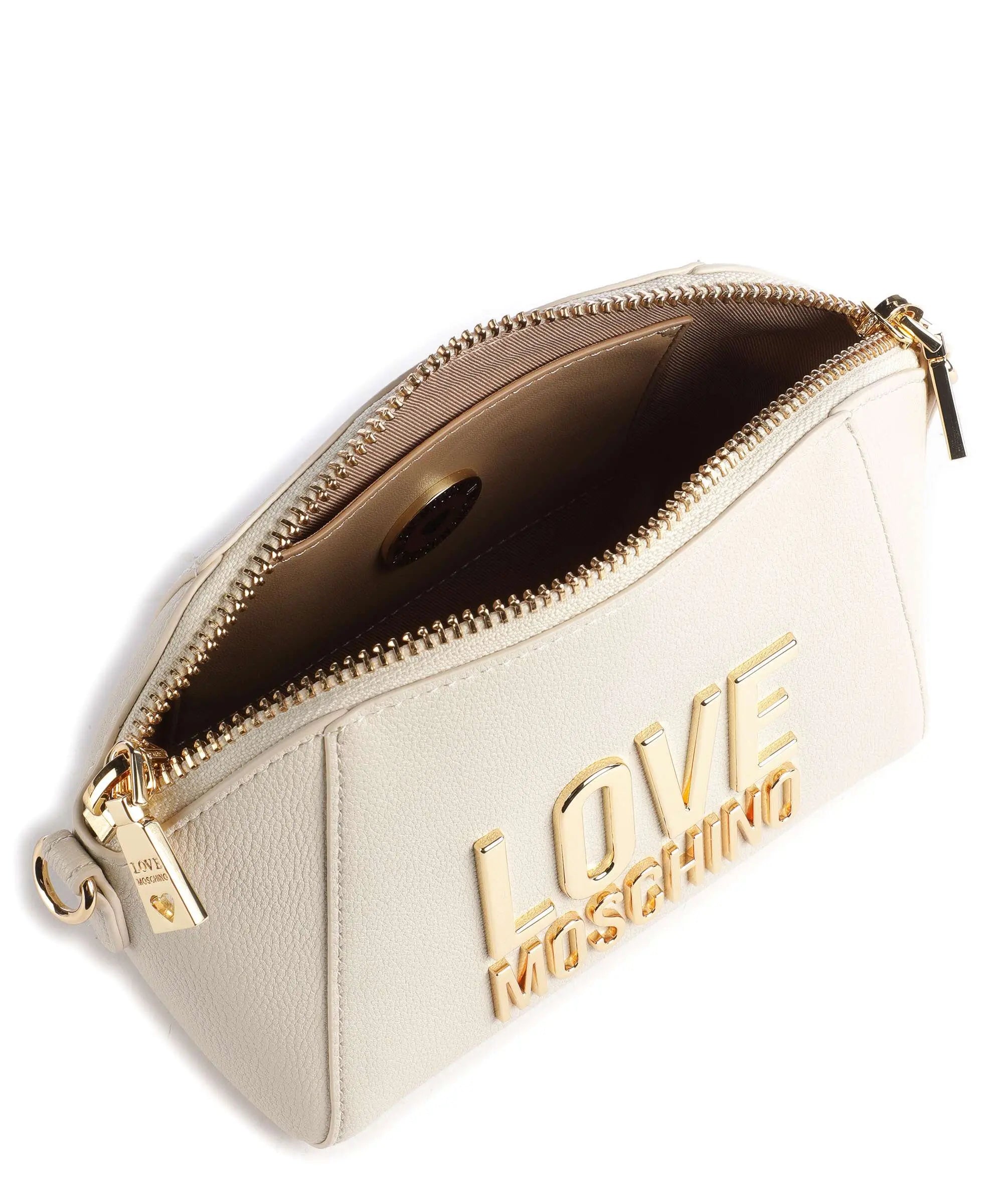LOVE MOSCHINO Love Lettering Crossbody bag synthetic ivory